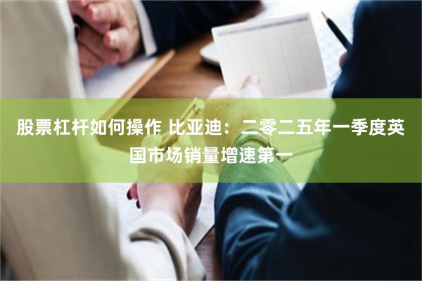 股票杠杆如何操作 比亚迪：二零二五年一季度英国市场销量增速第一