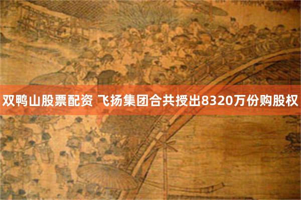 双鸭山股票配资 飞扬集团合共授出8320万份购股权