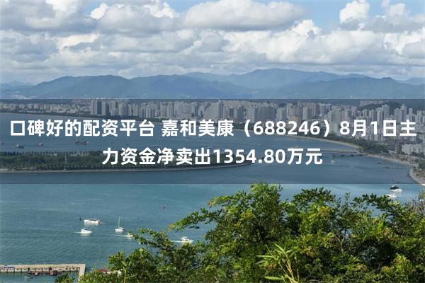 口碑好的配资平台 嘉和美康（688246）8月1日主力资金净卖出1354.80万元