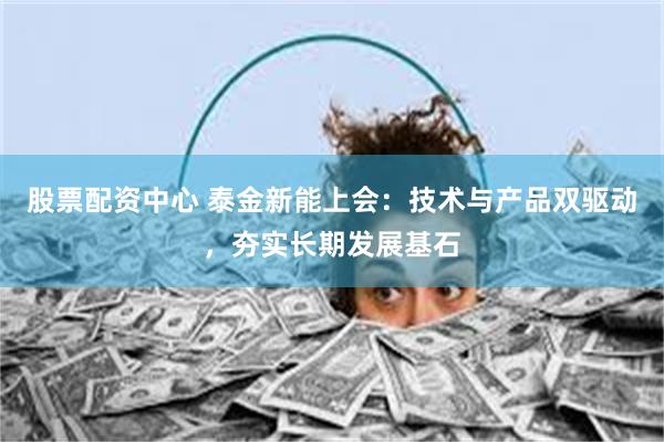股票配资中心 泰金新能上会：技术与产品双驱动，夯实长期发展基石