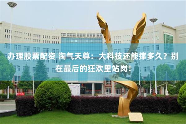 办理股票配资 淘气天尊：大科技还能撑多久？别在最后的狂欢里站岗！
