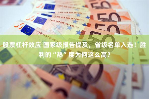 股票杠杆效应 国家级报告提及，省级名单入选！胜利的“热”度为何这么高？